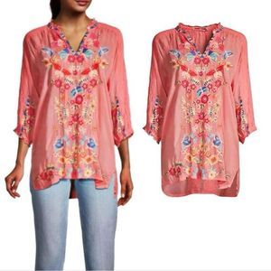 NWT Johnny Was Leona Floral Embroidered Tunic
